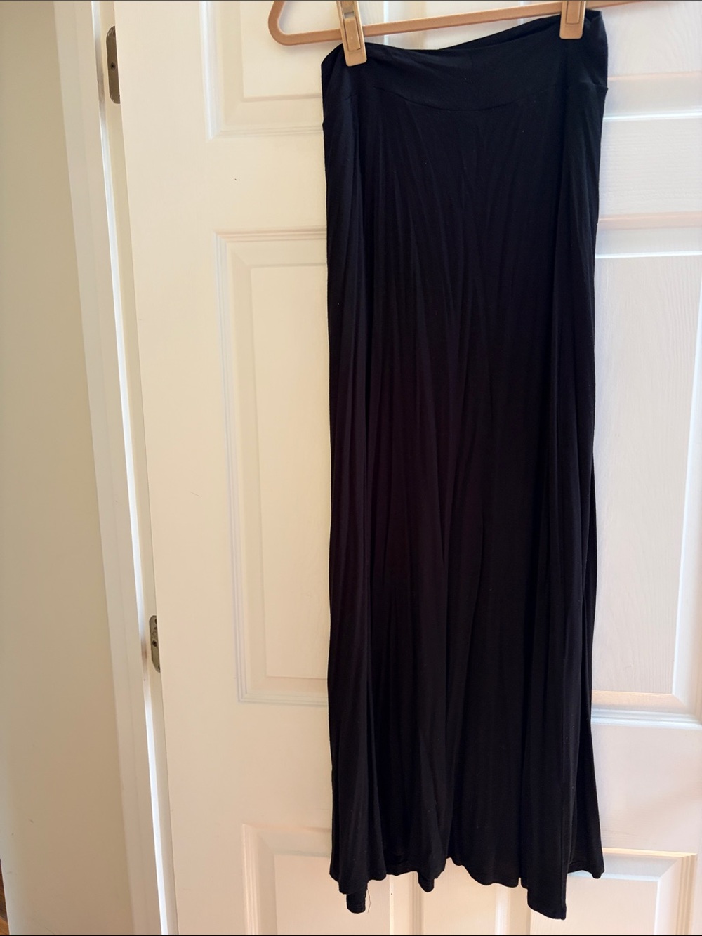 Michael Stars Black Draped Maxi Skirt